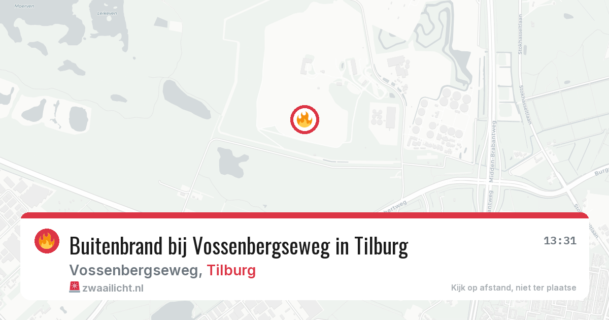 Buitenbrand bij Vossenbergseweg in Tilburg — 25 mei 2026
