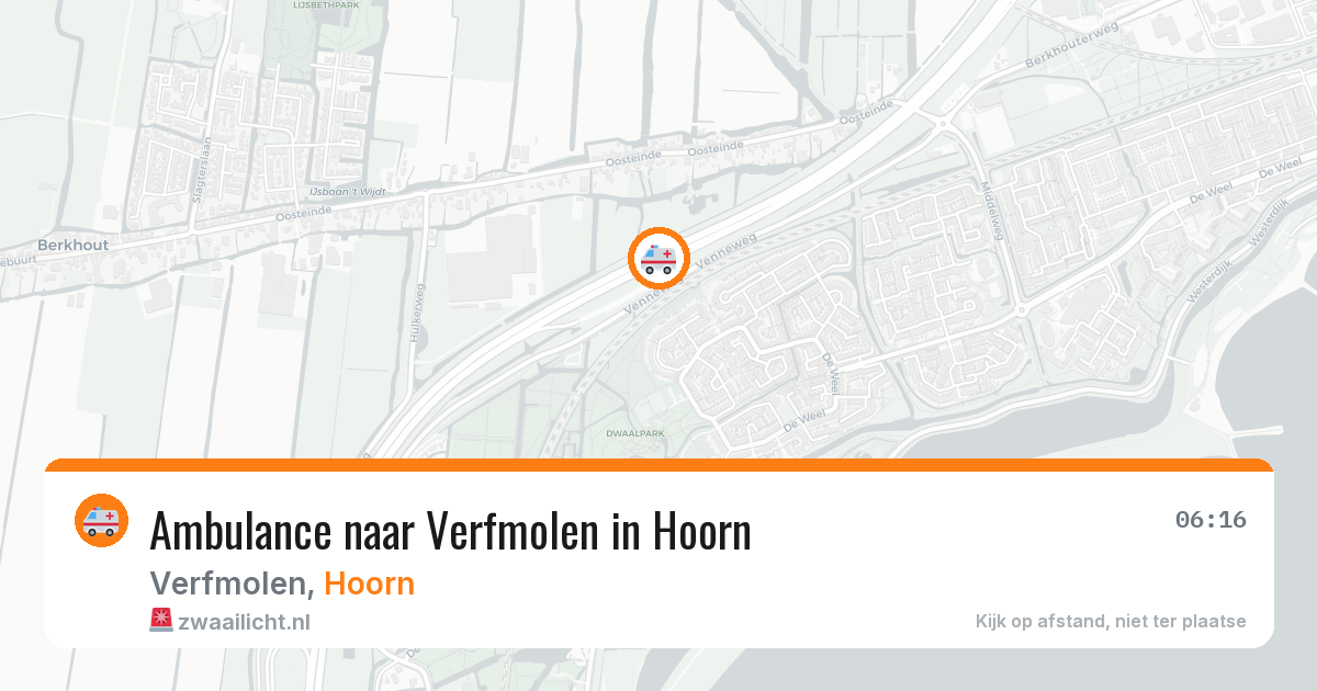 Ambulance naar Verfmolen in Hoorn — 28 jun 2026