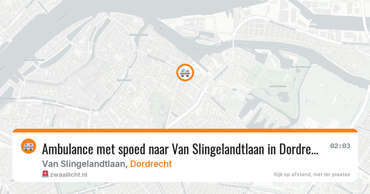 Ambulance met spoed naar Van Slingelandtlaan in Dordrecht — 6 aug 2026