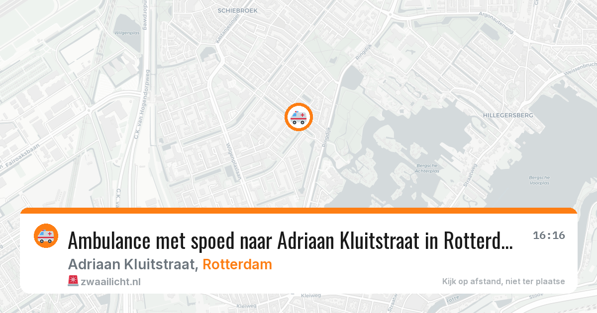 Ambulance met spoed naar Adriaan Kluitstraat in Rotterdam — 28 mei 2026
