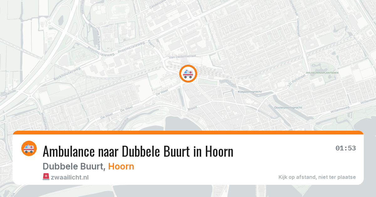 Ambulance naar Dubbele Buurt in Hoorn — 12 aug 2026