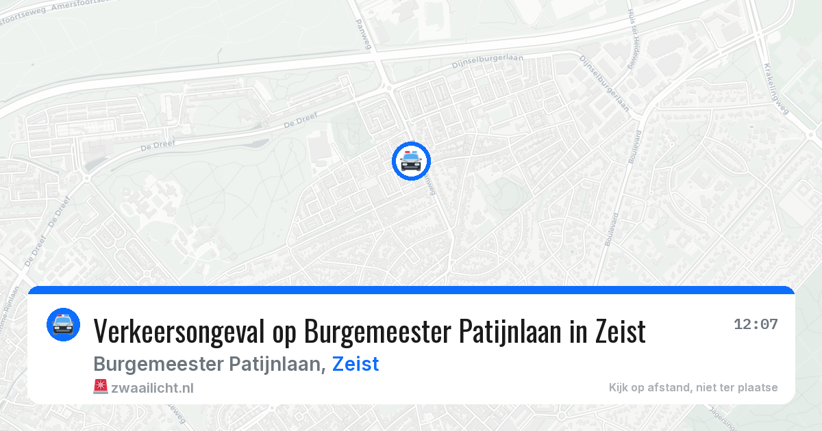 Verkeersongeval op Burgemeester Patijnlaan in Zeist — 12 jun 2026