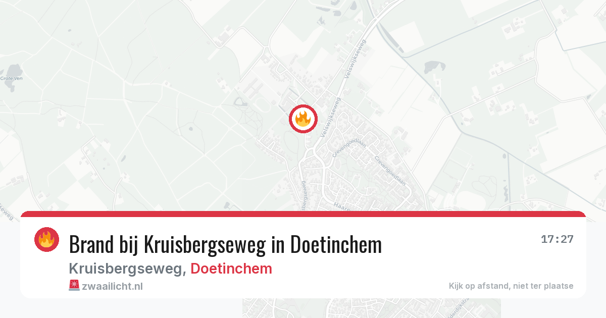 Brand bij Kruisbergseweg in Doetinchem — 20 mei 2026