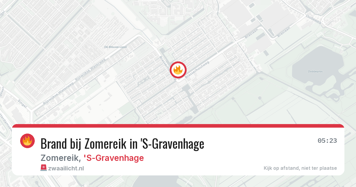 Brand bij Zomereik in 'S-Gravenhage — 1 aug 2026
