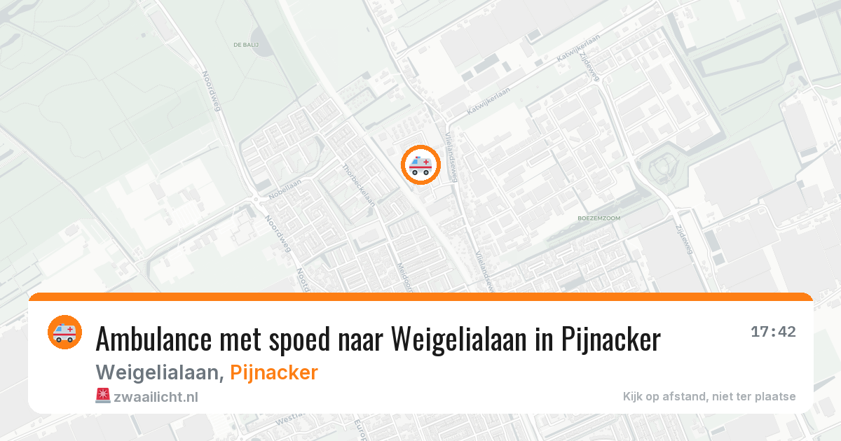Ambulance met spoed naar Weigelialaan in Pijnacker — 23 jun 2026