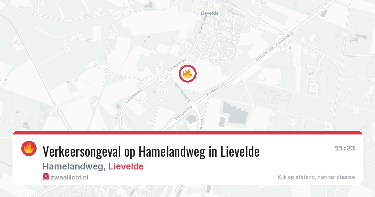 Verkeersongeval op Hamelandweg in Lievelde — 13 jun 2026