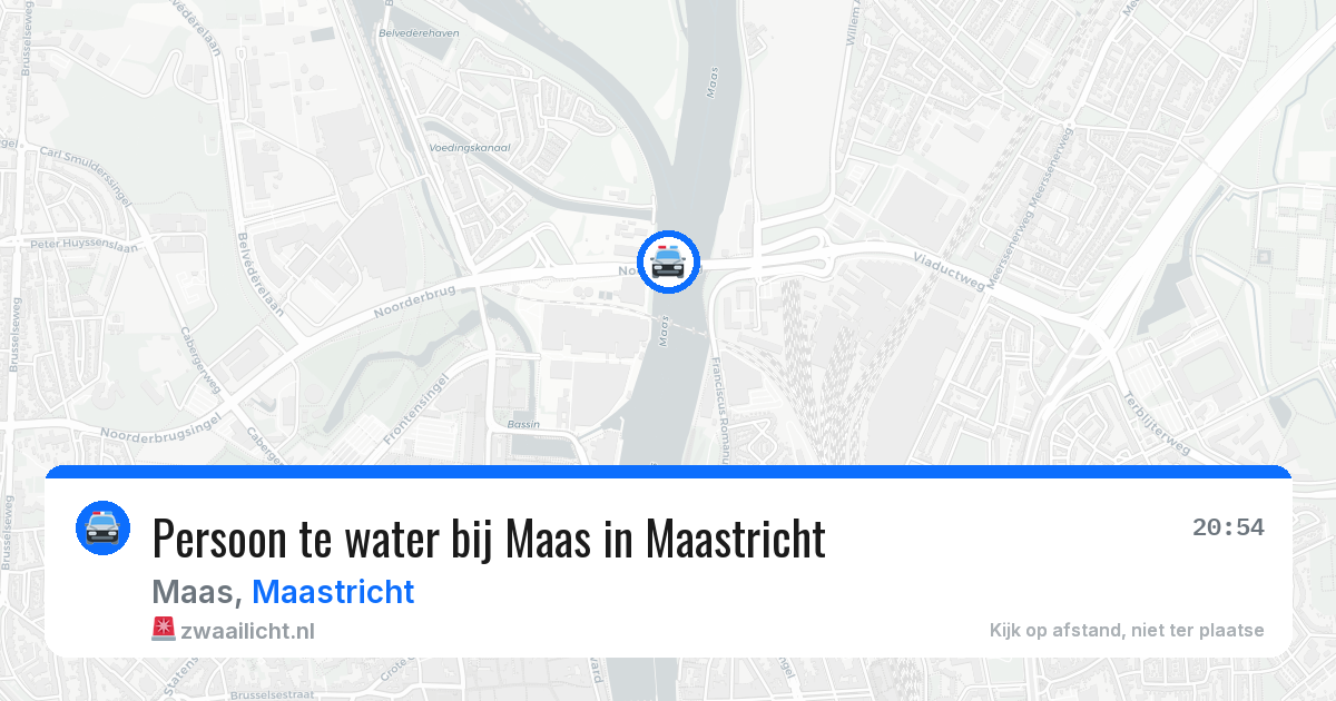 Persoon te water bij Maas in Maastricht — 6 aug 2026