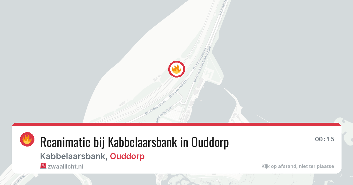 Reanimatie bij Kabbelaarsbank in Ouddorp — 14 jun 2026