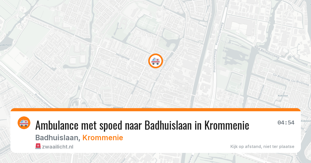 Ambulance met spoed naar Badhuislaan in Krommenie — 14 jul 2026