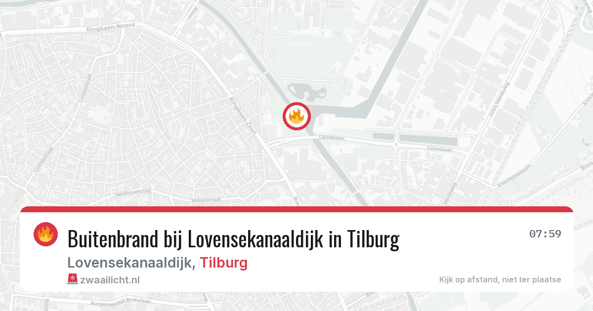 Buitenbrand bij Lovensekanaaldijk in Tilburg — 30 mei 2026