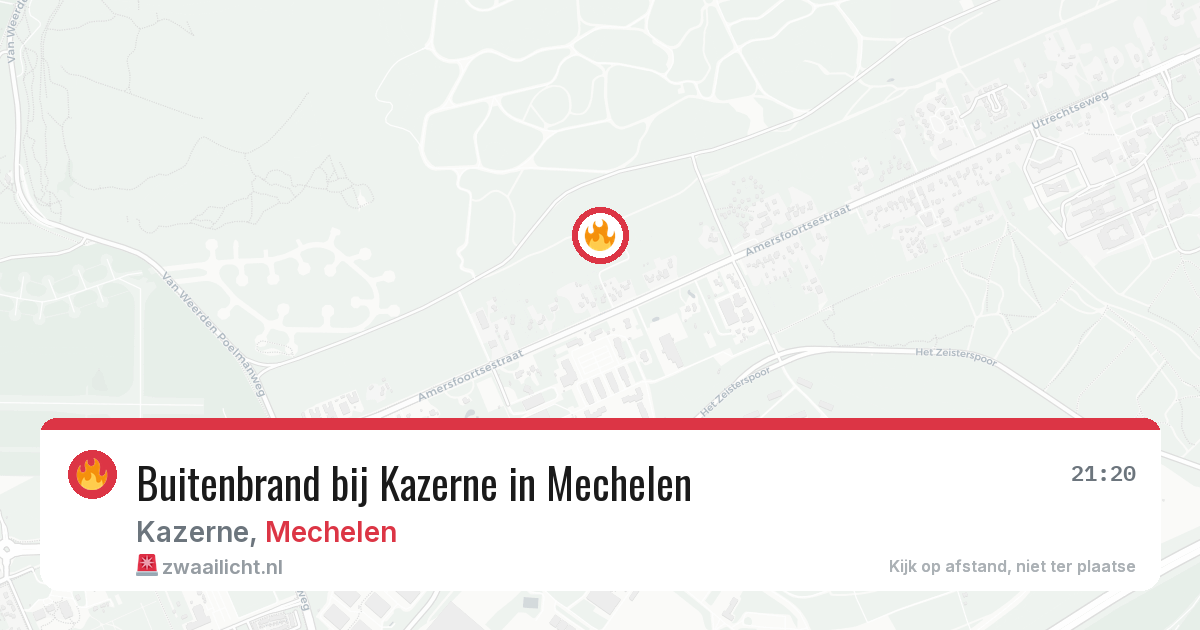 Buitenbrand bij Kazerne in Mechelen — 17 mrt 2026