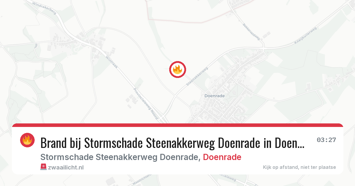 Brand bij Stormschade Steenakkerweg Doenrade in Doenrade — 19 jun 2026