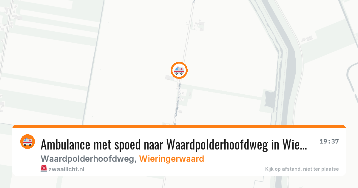 Ambulance met spoed naar Waardpolderhoofdweg in Wieringerwaard — 2 aug 2026