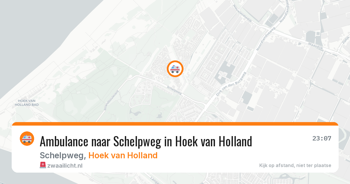 Ambulance naar Schelpweg in Hoek van Holland — 13 aug 2026
