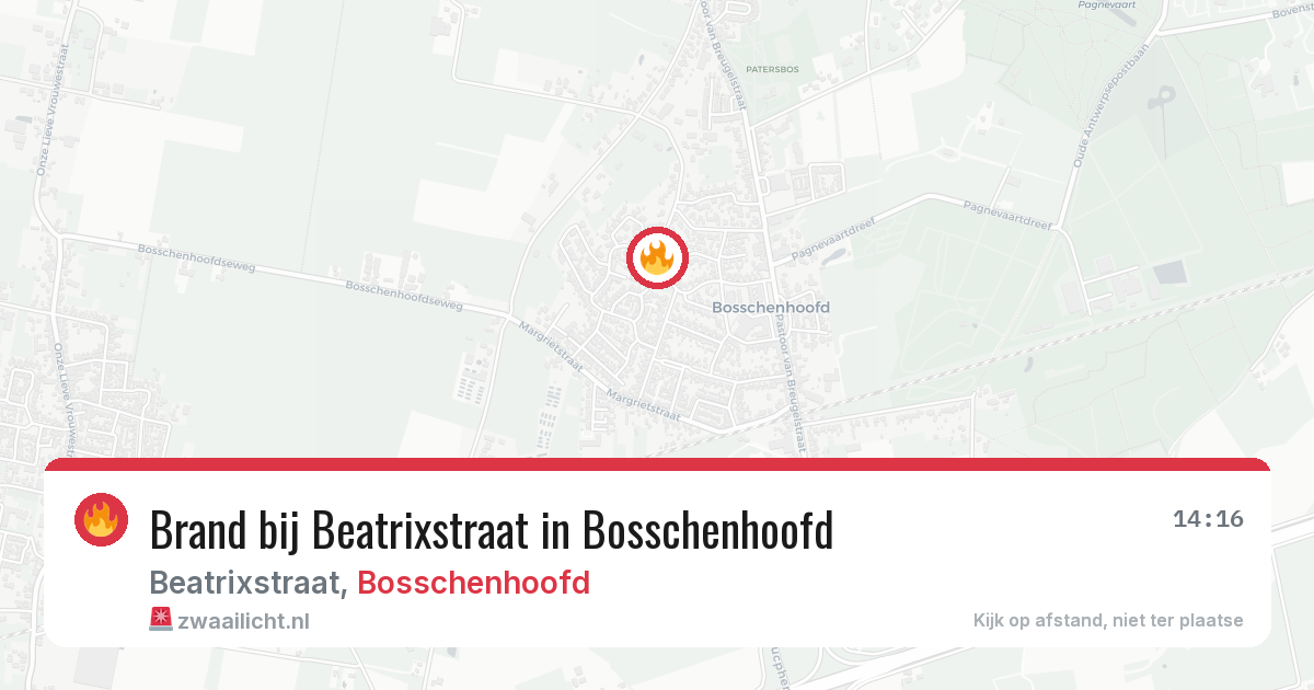 Brand bij Beatrixstraat in Bosschenhoofd — 3 mrt 2026