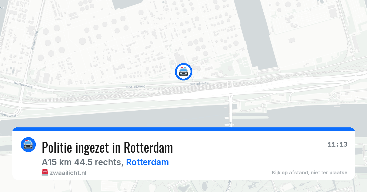 Politie ingezet in Rotterdam — 14 aug 2026 | 🚨 Zwaailicht.nl