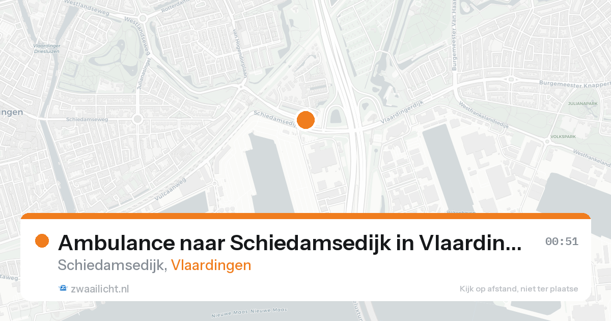 Ambulance naar Schiedamsedijk in Vlaardingen — 24 aug 2026