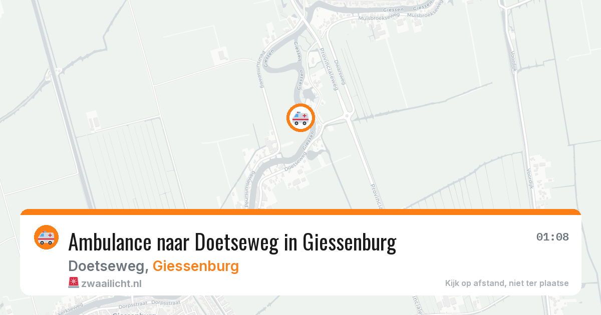 Ambulance naar Doetseweg in Giessenburg — 14 jun 2026