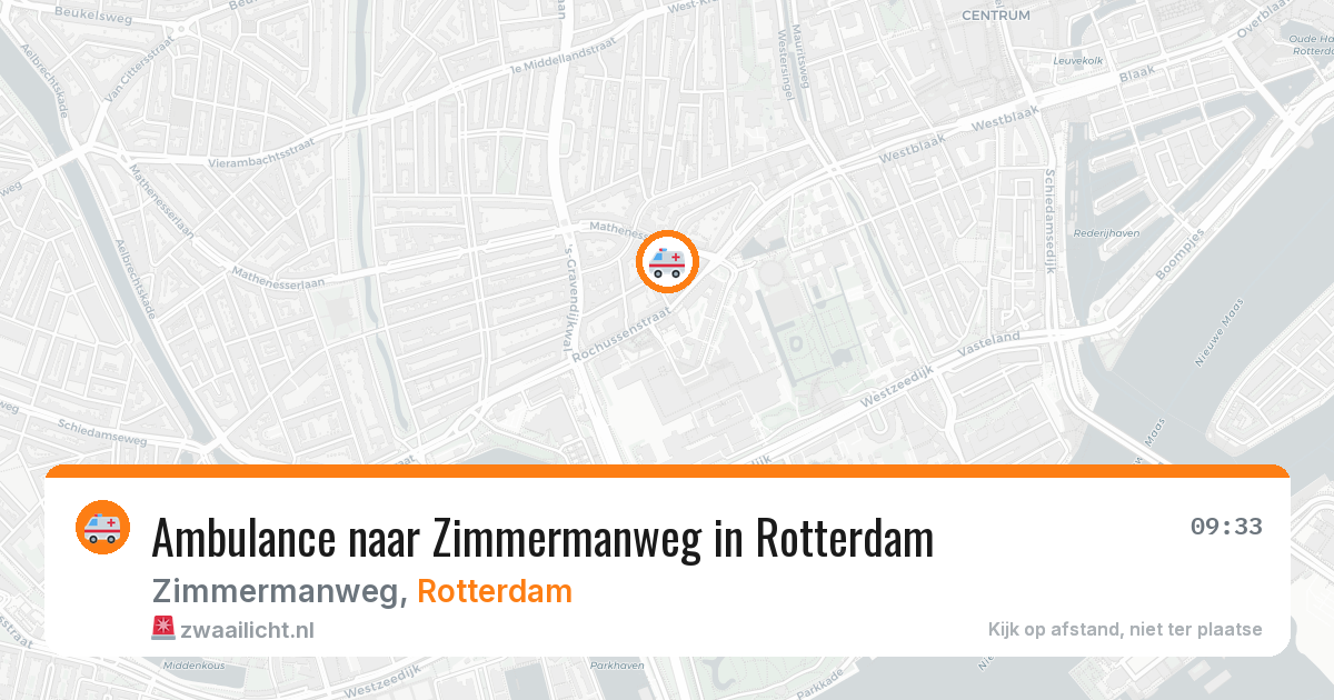 Ambulance naar Zimmermanweg in Rotterdam — 12 mei 2026