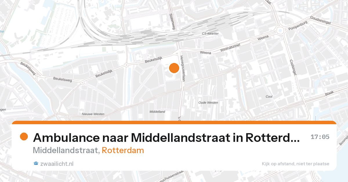 Ambulance naar Middellandstraat in Rotterdam — 27 aug 2026