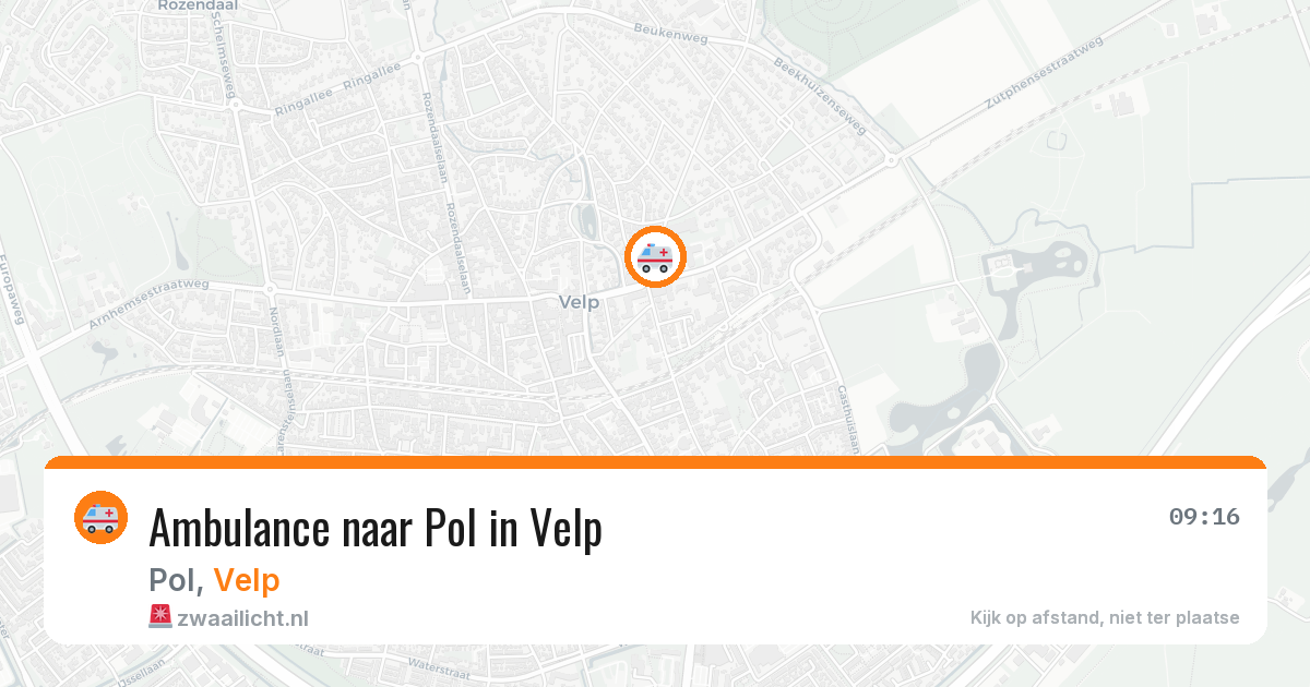 Ambulance naar Pol in Velp — 7 jun 2026