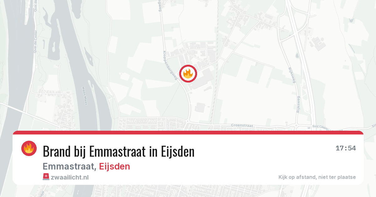 Brand bij Emmastraat in Eijsden — 31 mei 2026