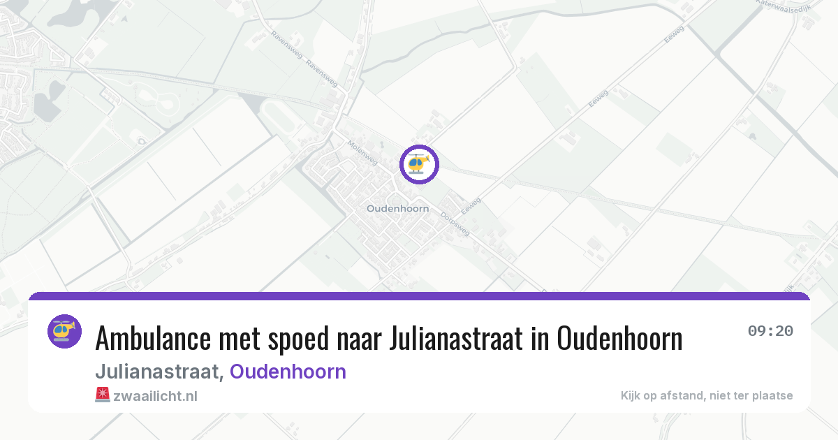 Ambulance met spoed naar Julianastraat in Oudenhoorn — 4 jun 2026
