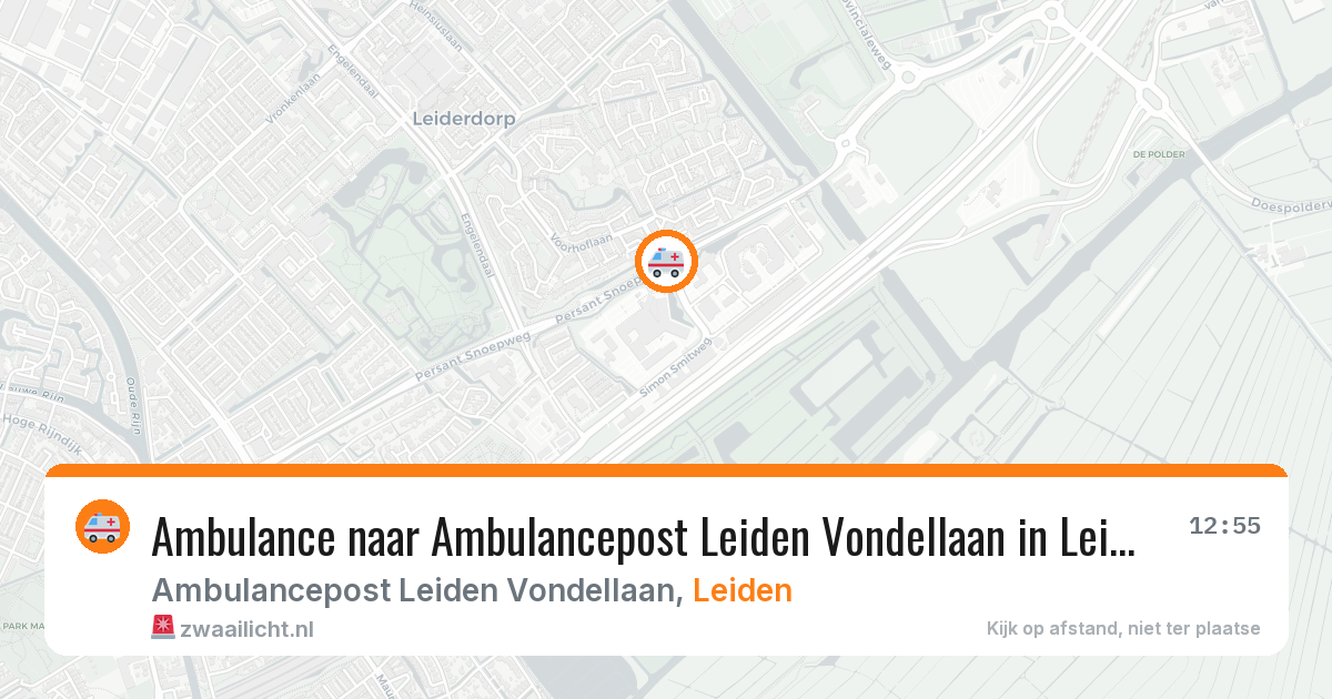 Ambulance naar Ambulancepost Leiden Vondellaan in Leiden — 8 feb 2026