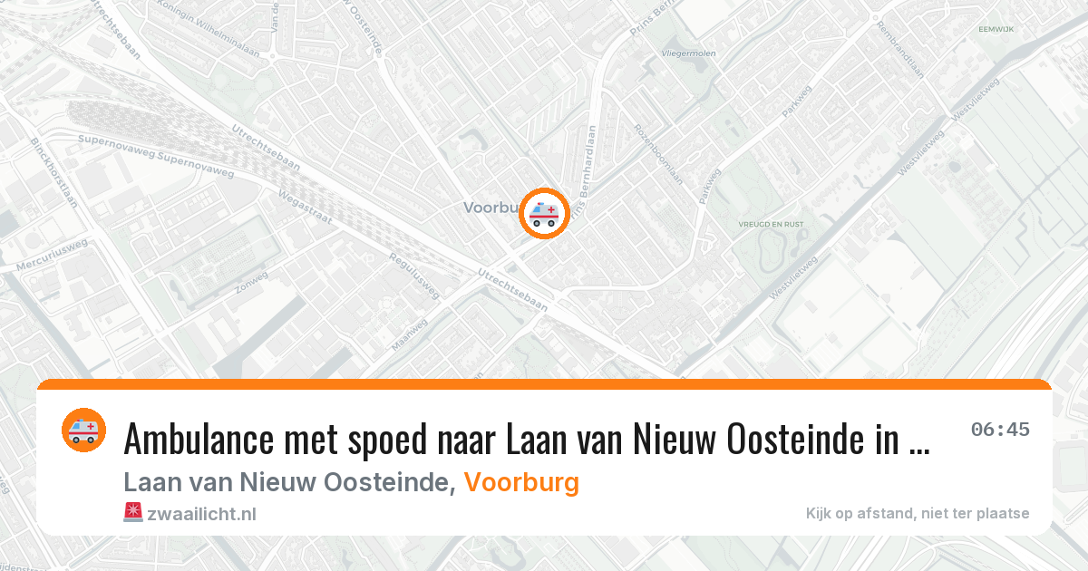 Ambulance met spoed naar Laan van Nieuw Oosteinde in Voorburg — 20 jun 2026