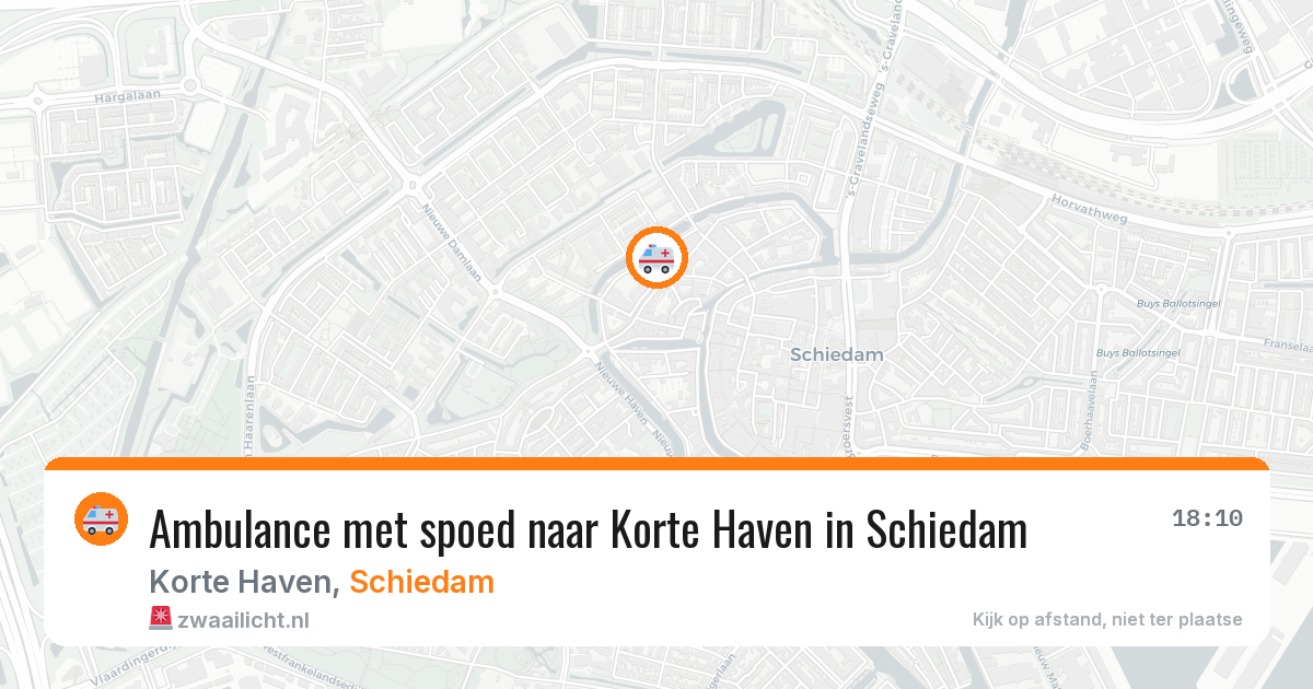 Ambulance met spoed naar Korte Haven in Schiedam — 16 mrt 2026