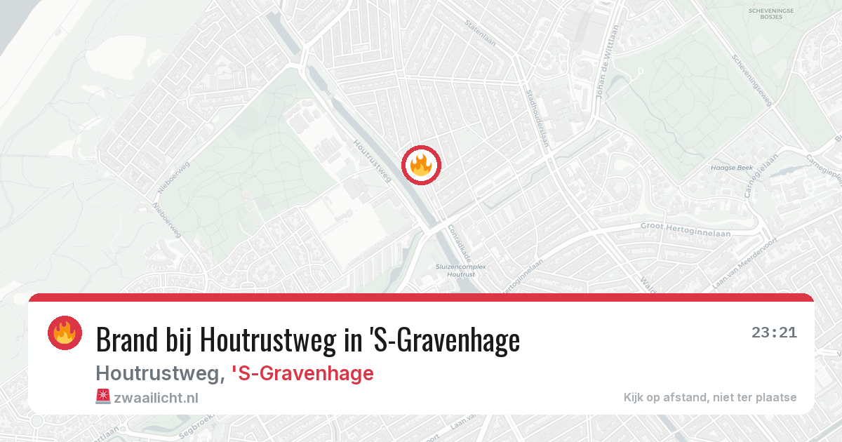 Brand bij Houtrustweg in 'S-Gravenhage — 19 mei 2026