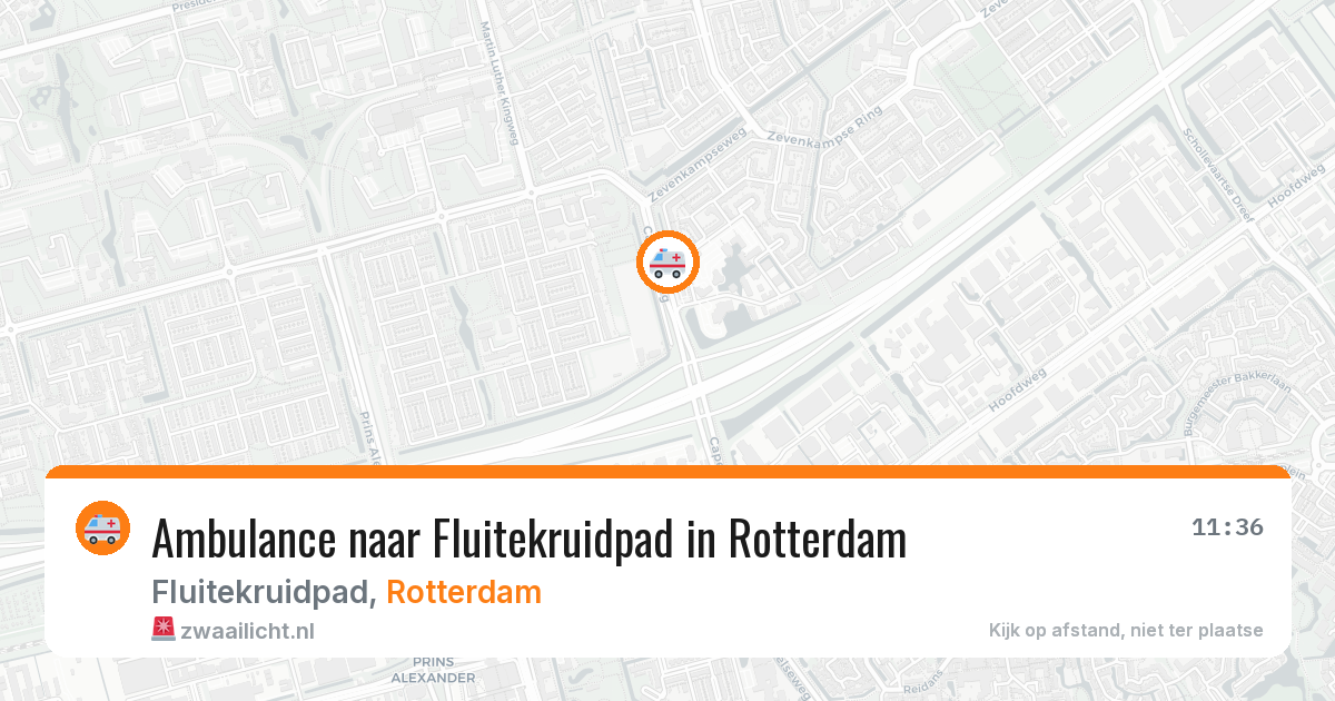 Ambulance naar Fluitekruidpad in Rotterdam — 24 mei 2026