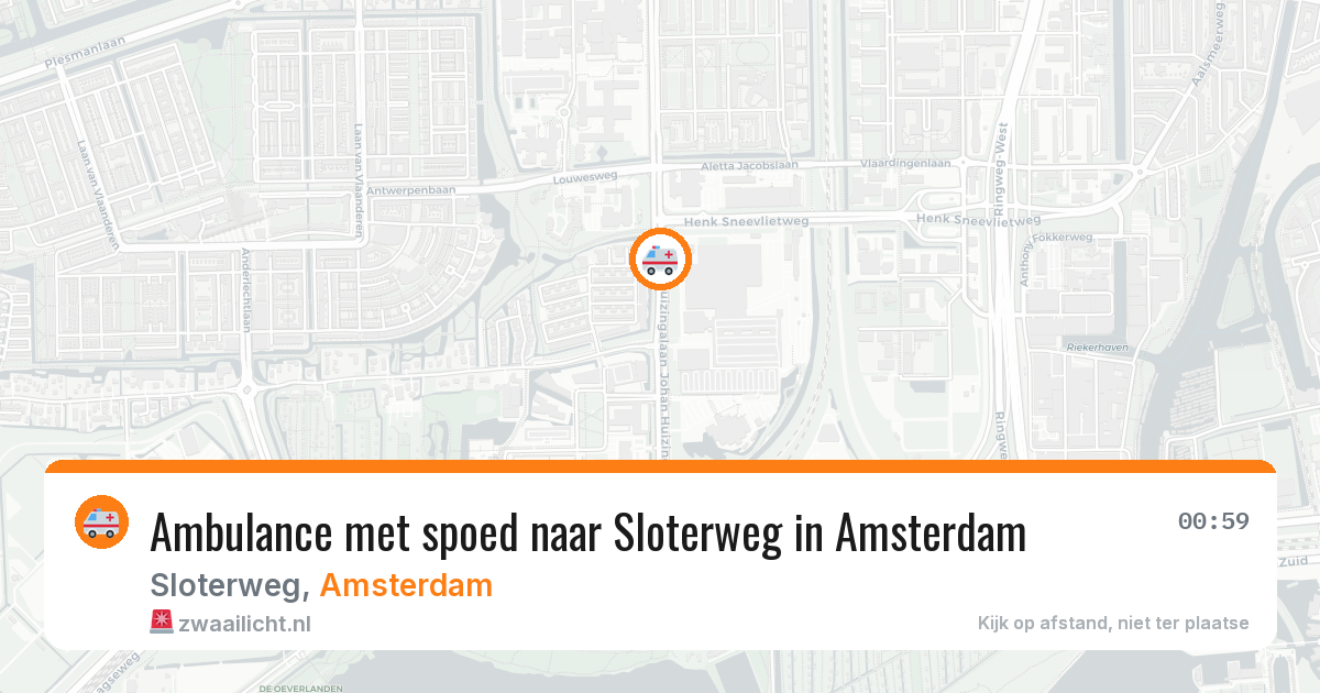 Ambulance met spoed naar Sloterweg in Amsterdam — 29 mei 2026