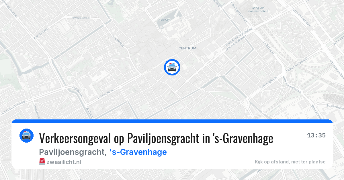 Verkeersongeval op Paviljoensgracht in 's-Gravenhage — 6 jun 2026