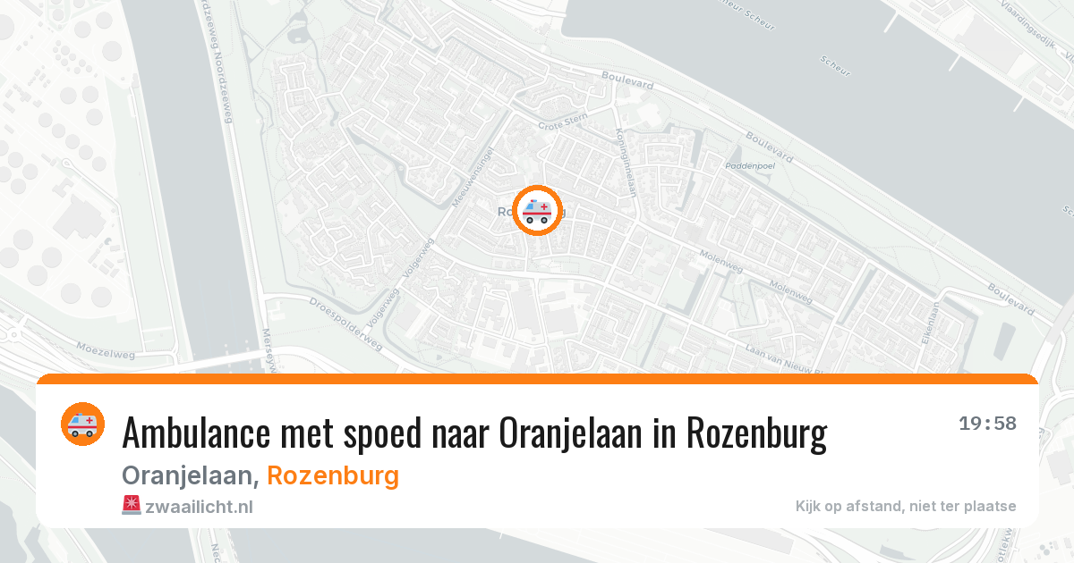 Ambulance met spoed naar Oranjelaan in Rozenburg — 1 aug 2026