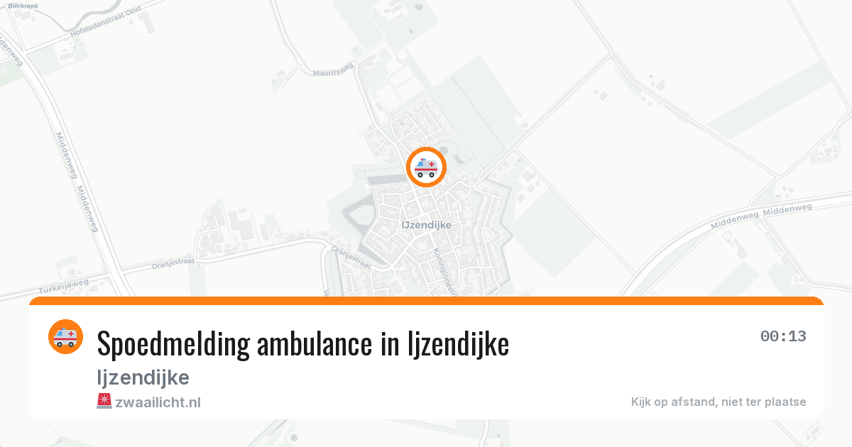 Spoedmelding ambulance in Ijzendijke — 31 jul 2026