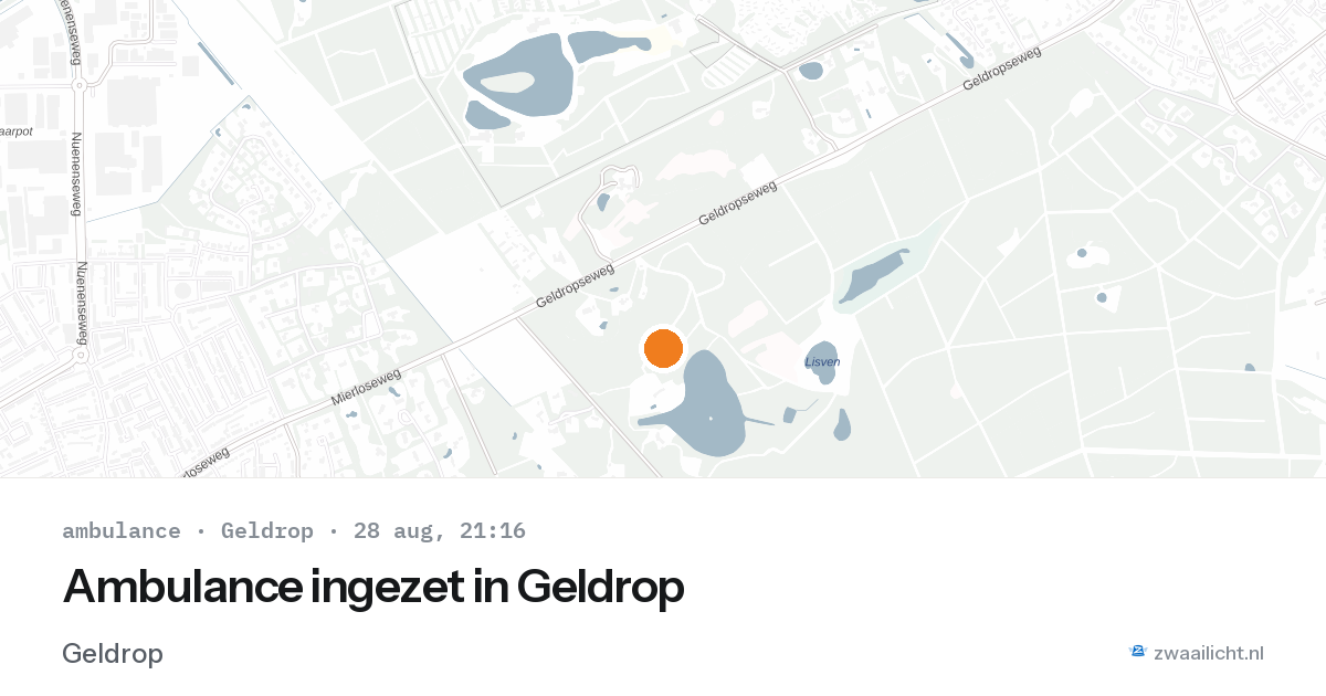 Ambulance ingezet in Geldrop — 28 aug 2026