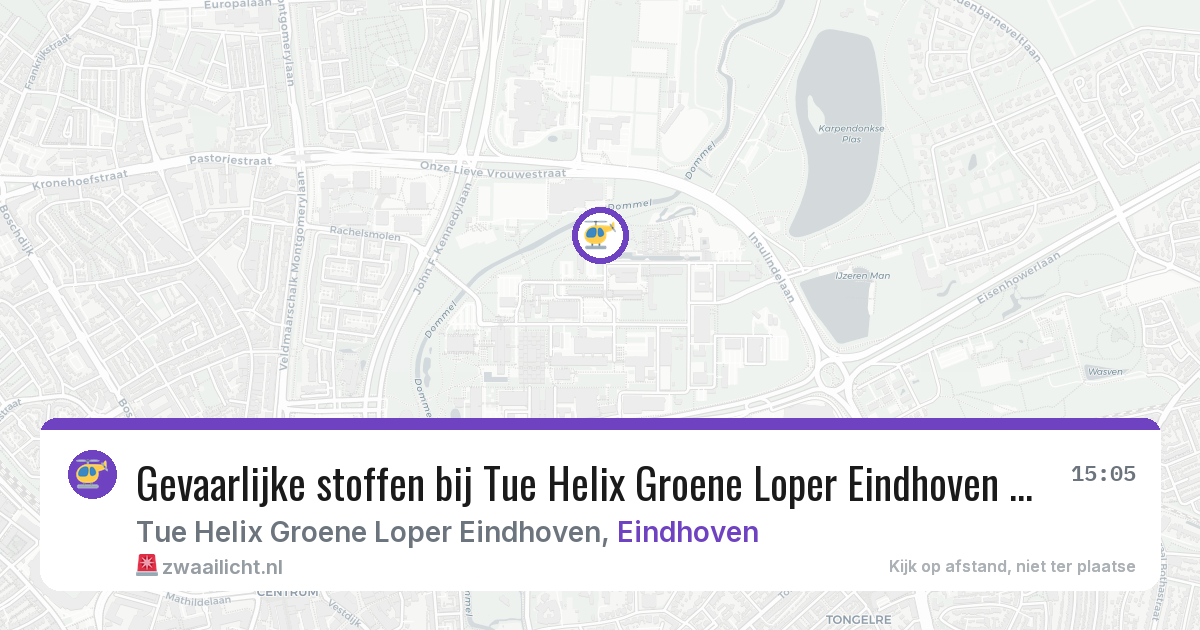 Gevaarlijke stoffen bij Tue Helix Groene Loper Eindhoven in Eindhoven — 2 mrt 2026