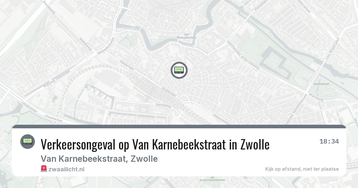 Verkeersongeval op Van Karnebeekstraat in Zwolle — 14 jun 2026