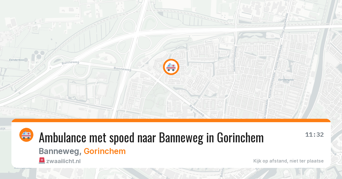 Ambulance met spoed naar Banneweg in Gorinchem — 19 mrt 2026