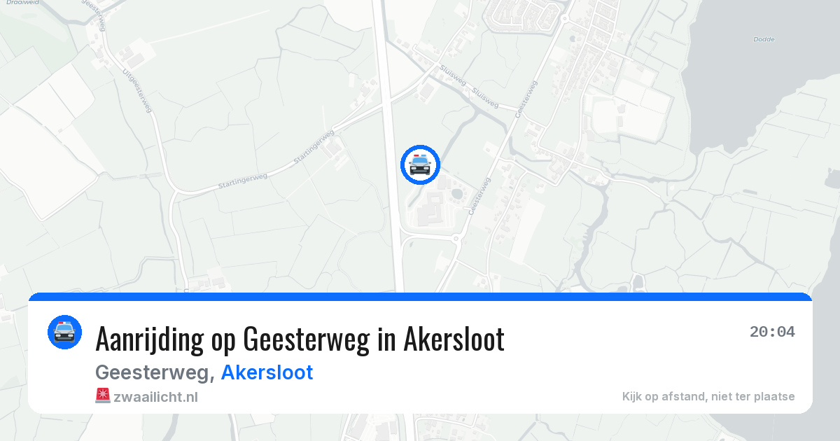 Aanrijding op Geesterweg in Akersloot — 7 jul 2026