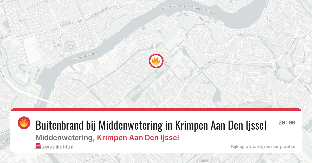 Buitenbrand bij Middenwetering in Krimpen Aan Den Ijssel — 21 apr 2026