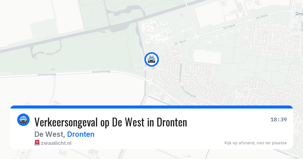 Verkeersongeval op De West in Dronten — 13 apr 2026
