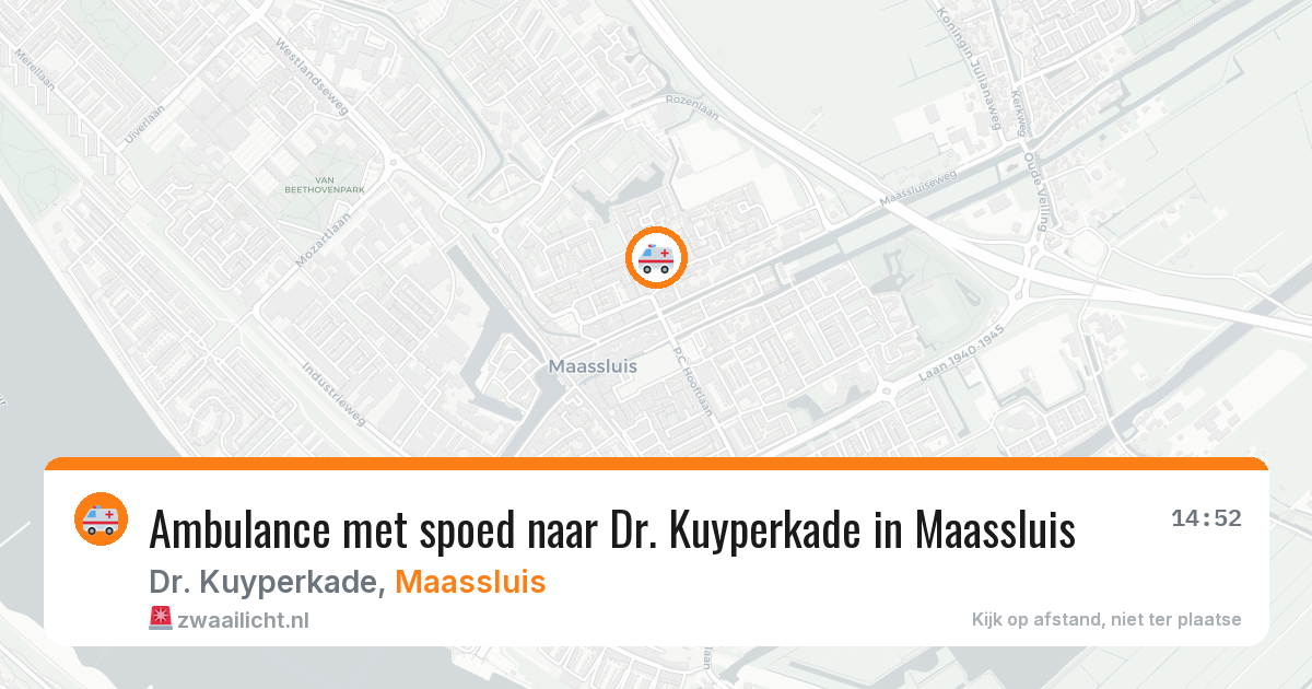 Ambulance met spoed naar Dr. Kuyperkade in Maassluis — 20 mei 2026