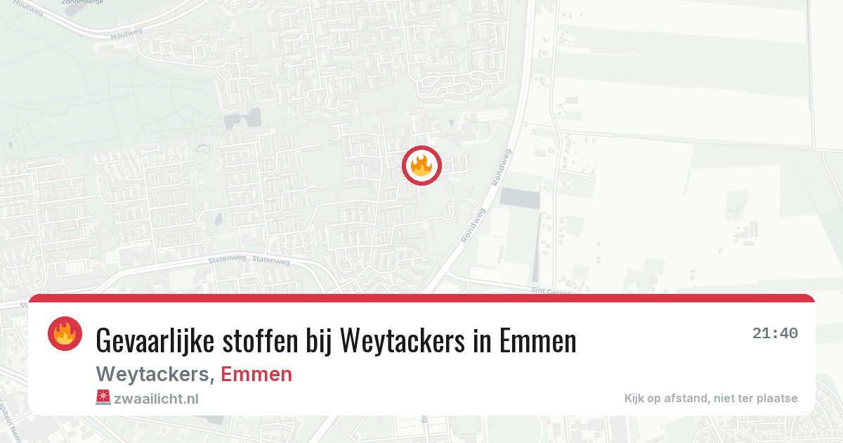 Gevaarlijke stoffen bij Weytackers in Emmen — 22 mei 2026