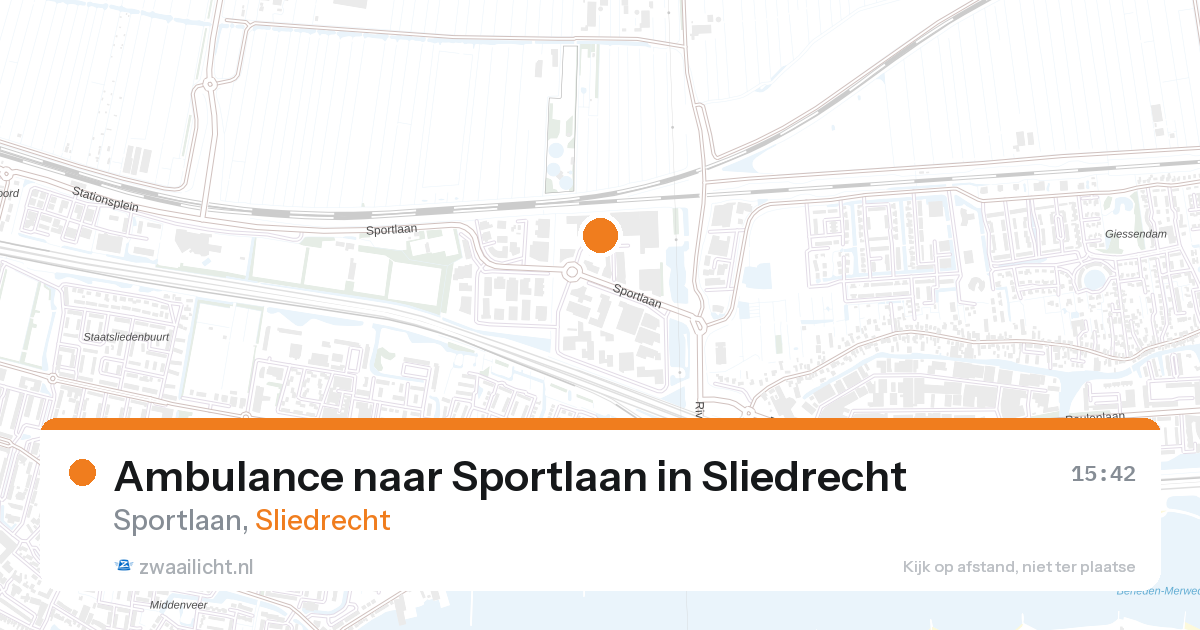 Ambulance naar Sportlaan in Sliedrecht — 9 mei 2026