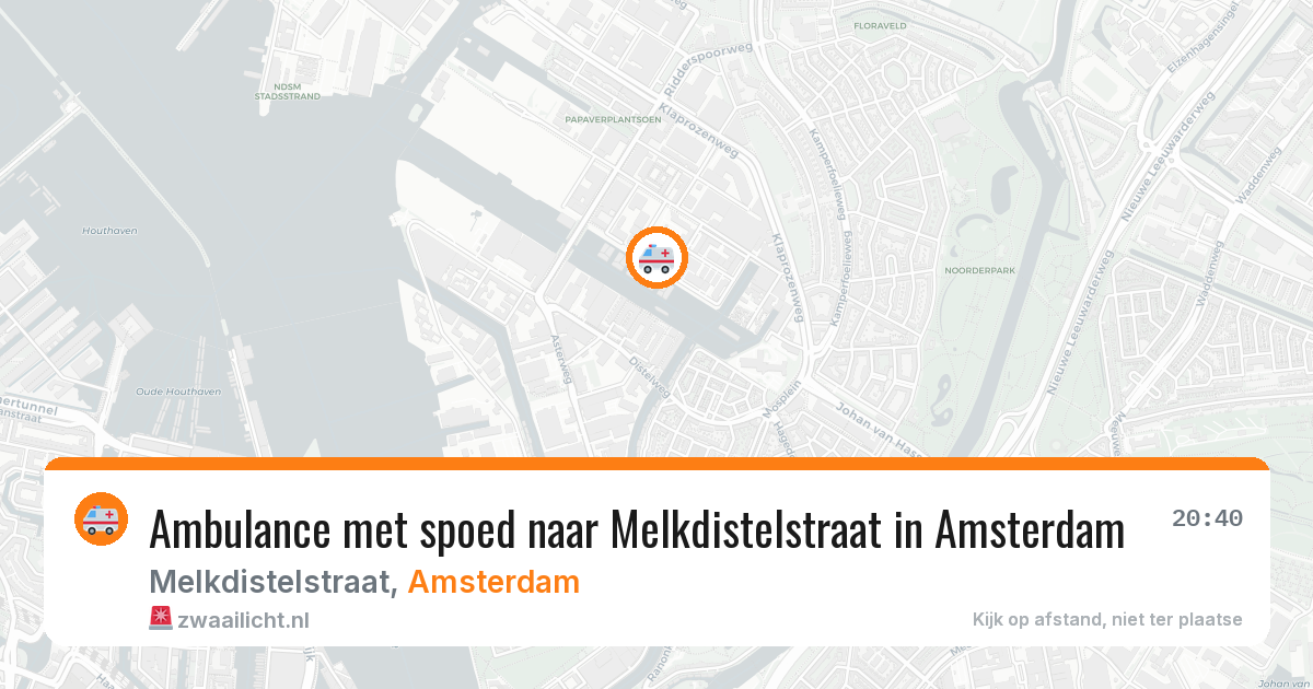 Ambulance met spoed naar Melkdistelstraat in Amsterdam — 14 jun 2026