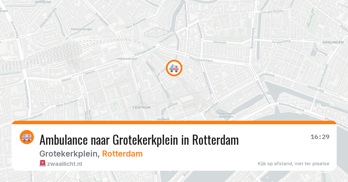 Ambulance naar Grotekerkplein in Rotterdam — 7 mei 2026