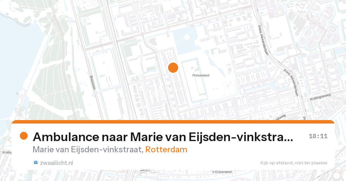 Ambulance naar Marie van Eijsden-vinkstraat in Rotterdam — 16 jul 2026