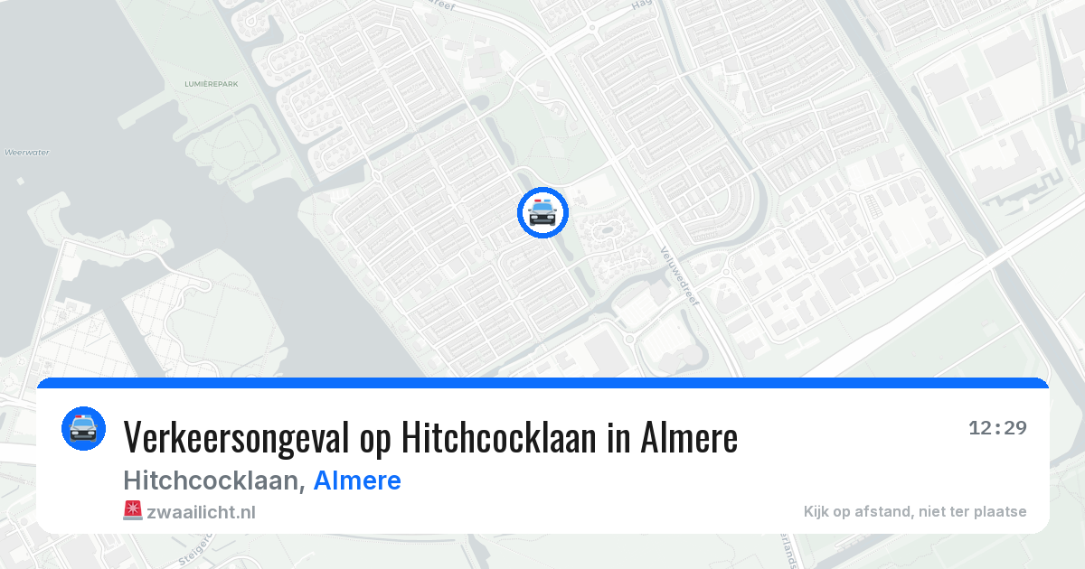 Verkeersongeval op Hitchcocklaan in Almere — 27 jun 2026